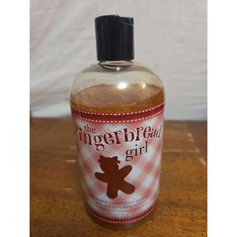 Philosophy The Gingerbread Girl  Shimmering Shower Gel Shampoo Bubble Bath 16 Oz
